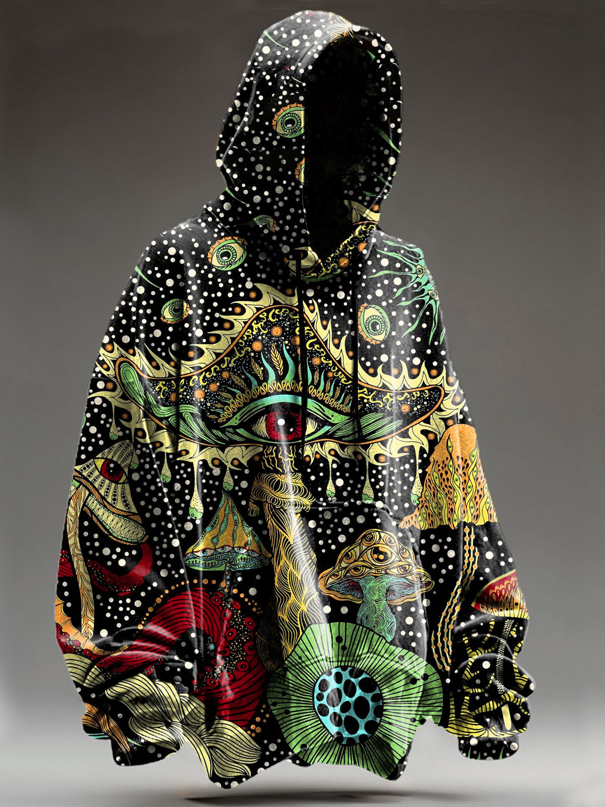 Vintage Psychedelic Mushrooms Art Print Casual Sweatshirt
