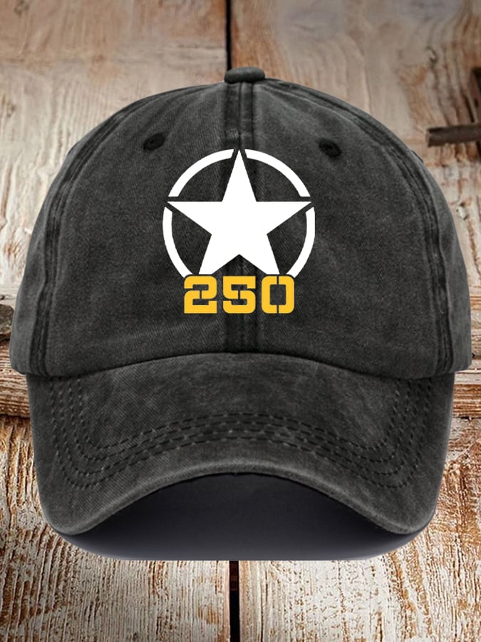 Unisex USA ARMY 250th Year Print Baseball Cap