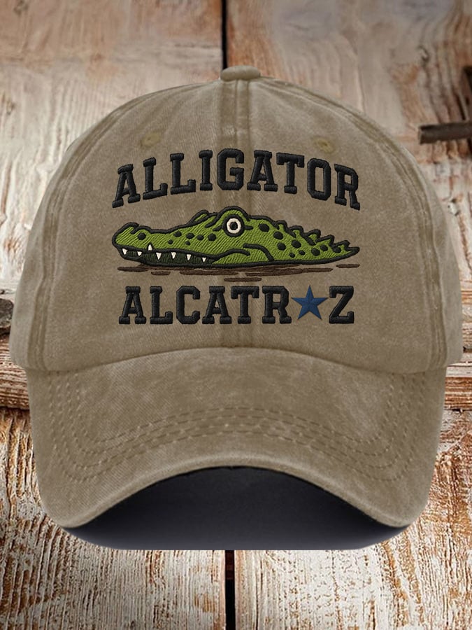 Alligator Alcatraz Funny Florida Everglades Dark Humor Pride Baseball Cap