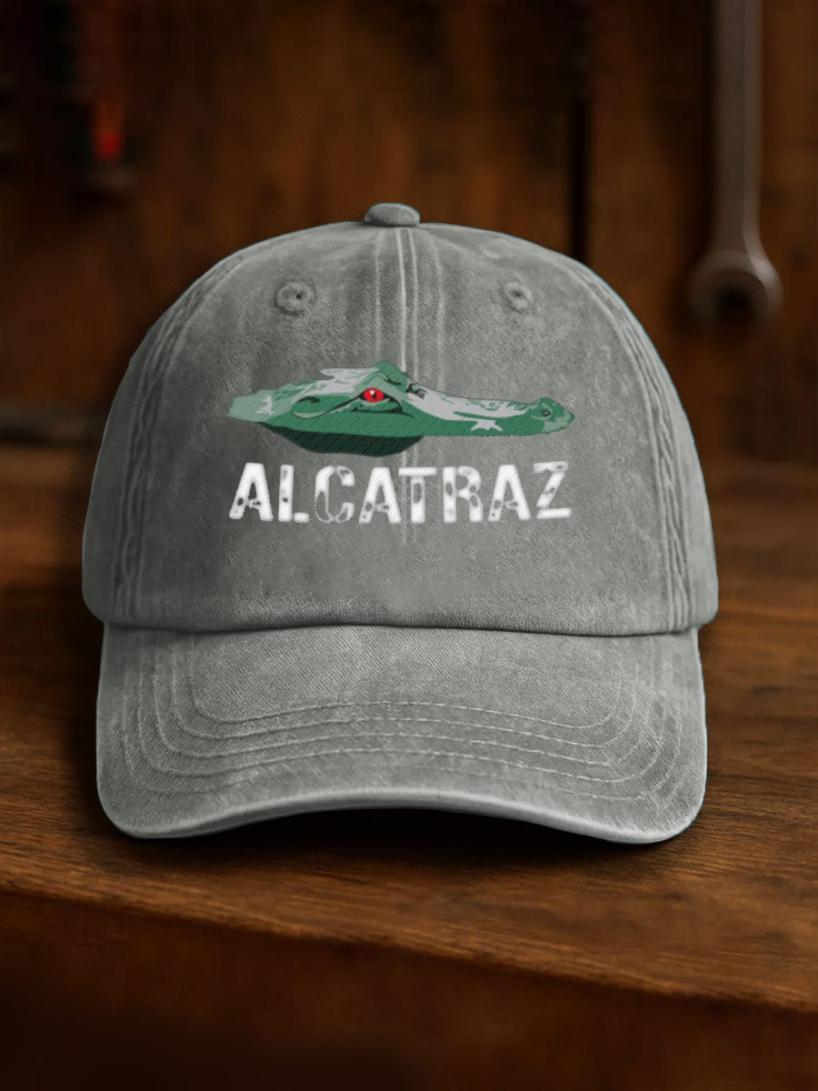 Unisex Alligator Alcatraz Funny Florida Everglades Dark Humor Printed Hat