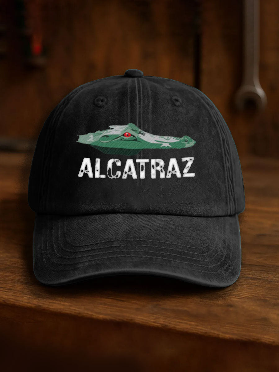 Unisex Alligator Alcatraz Funny Florida Everglades Dark Humor Printed Hat