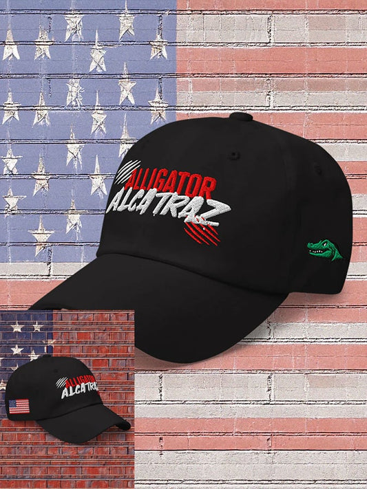 Alligator Alcatraz Funny Florida Everglades Dark Humor  Pride Baseball Cap