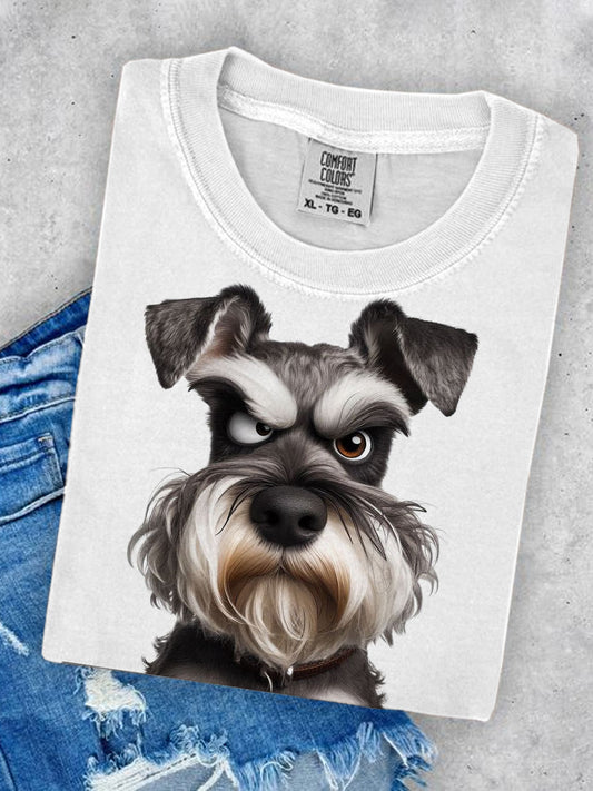 Unisex Schnauzer Miniatura Manga Larga Camiseta
