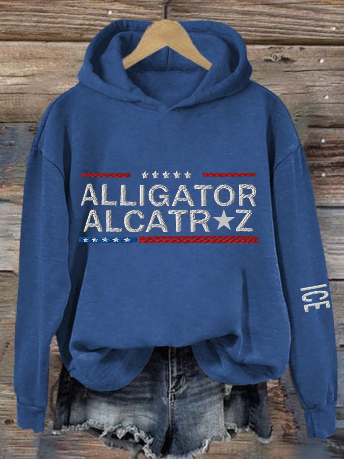 Women's Crocodile Alcatraz Casual Print Sweatshirt