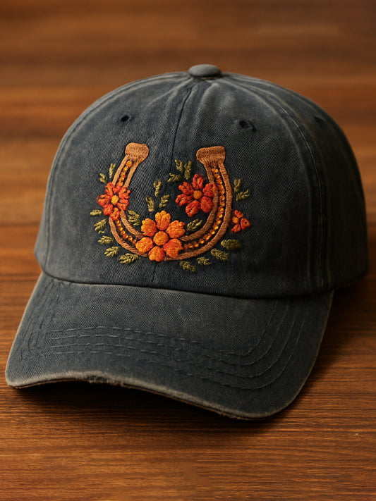 Vintage Horseshoe Art Print Hat