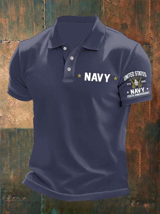 Men's U.S. Navy Navy 250th Anniversary Printed Polo Shirt