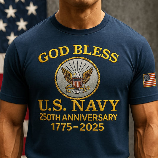 250th Anniversary Navy Commemorative Short Sleeve T-Shirt