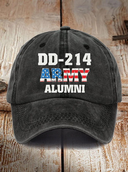 Retro DD-214 Army Alumni Print Baseball Cap
