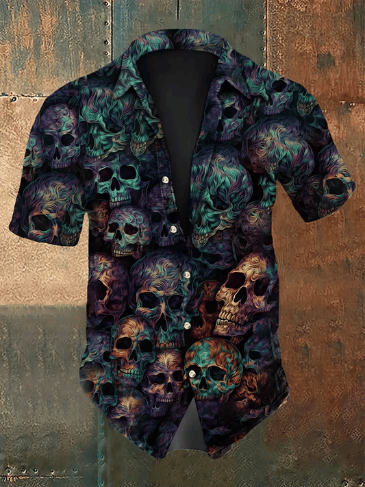 Men's Skull Art Print Shirt