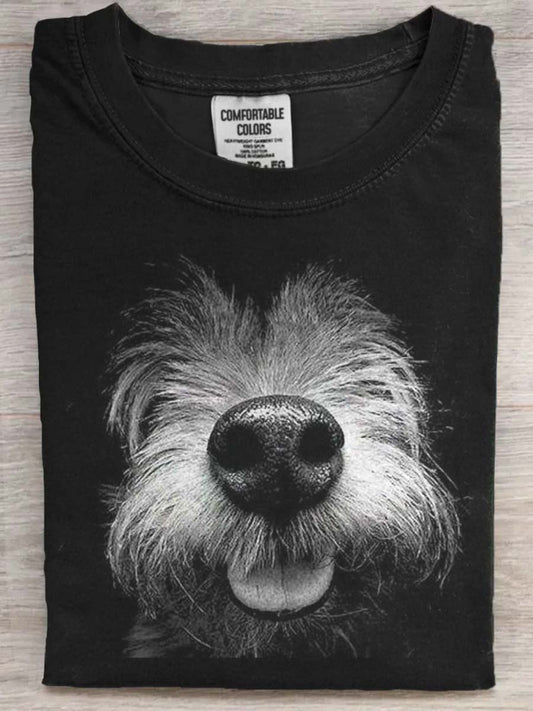 Funny Puppy Print Casual Short Sleeve T-Shirt