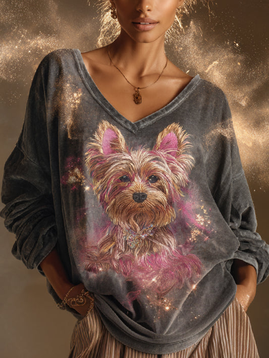 Breast Cancer Awareness Art Pink Art Print Long Sleeve Top