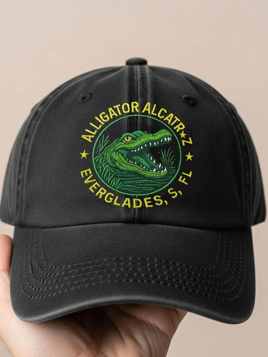 Alligator Alcatraz Print Hat