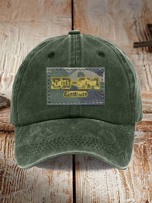 Retro Camouflage DD-214 Alumni Print Baseball Cap