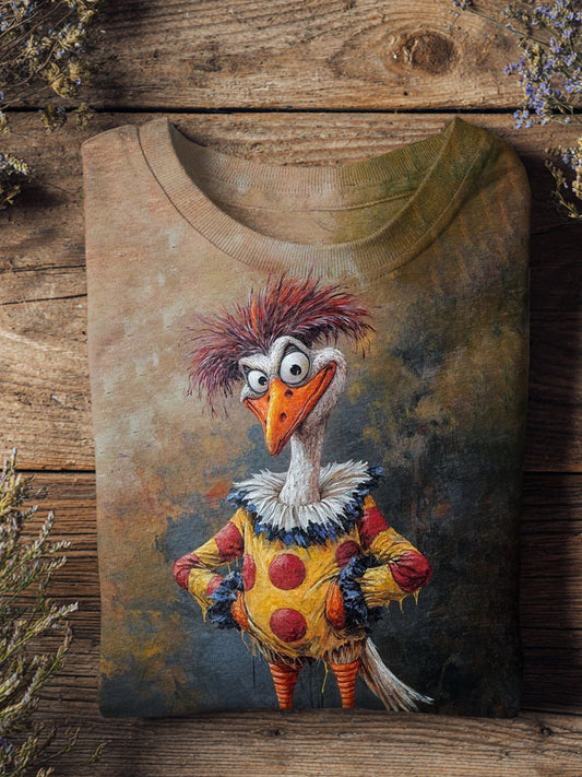 Halloween Funny Animal Art Illustration Printing Casual Short Sleeve T-Shirt
