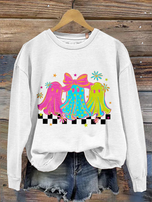 Halloween Art Print Casual Long Sleeve Sweatshirt
