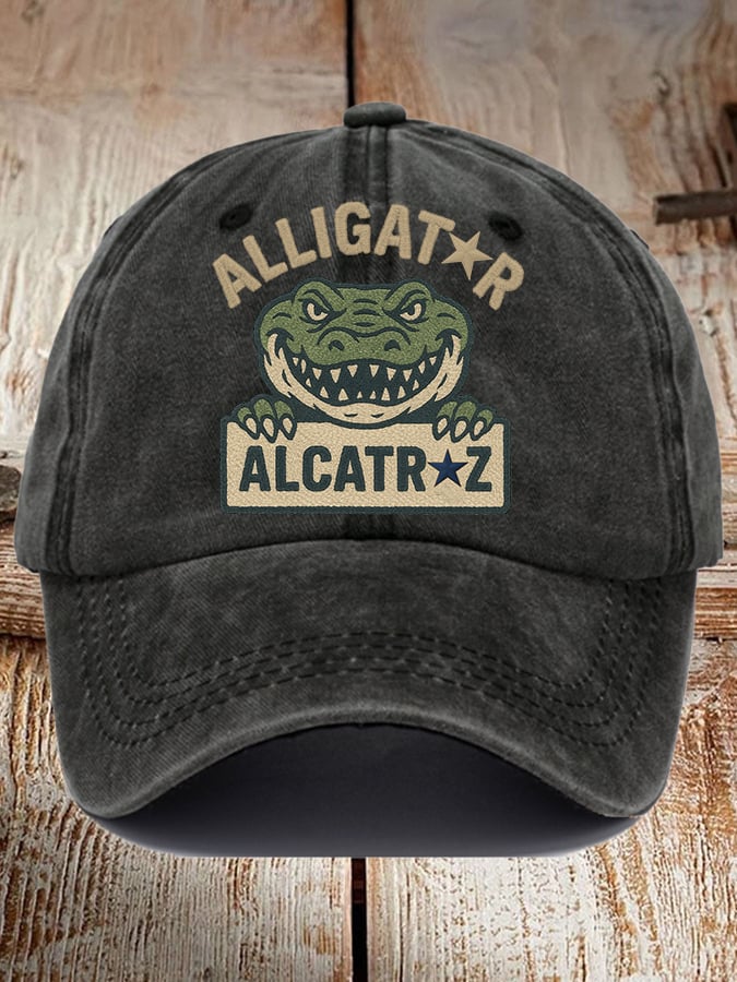 Alligator Alcatraz Funny Florida Everglades Dark Humor  Pride Baseball Cap