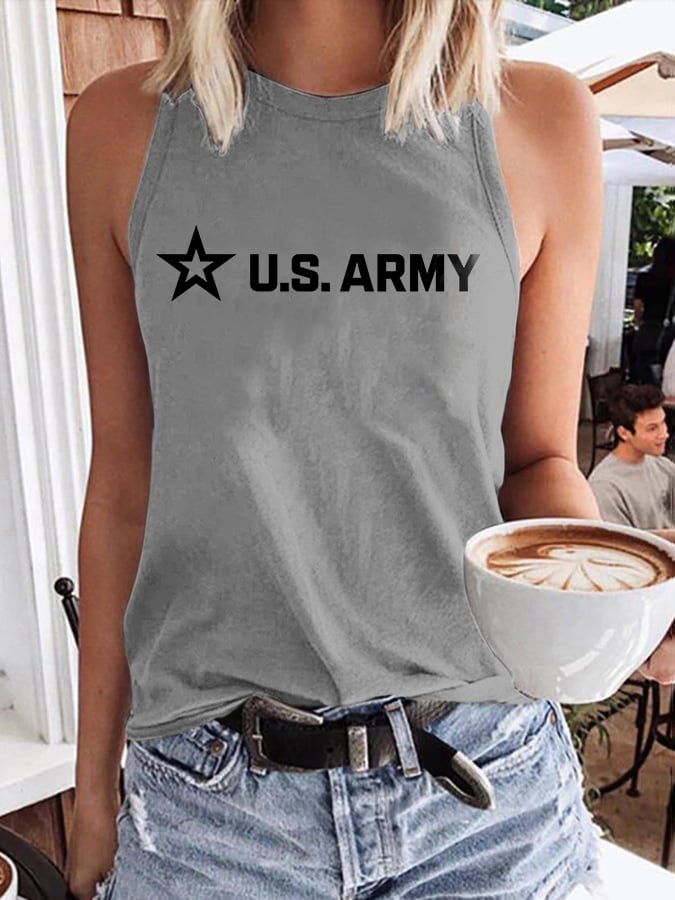Retro U.S. Army Print Tops Tank