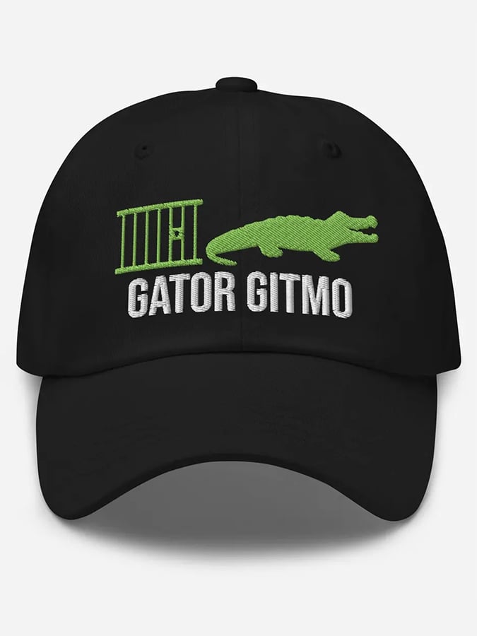 Unisex  washed Alligator Alcatraz print hat