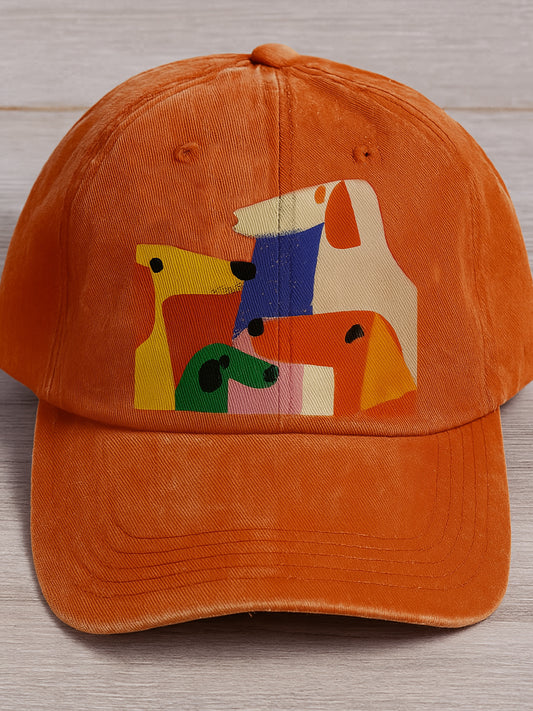 Dog Art Casual Print Hat