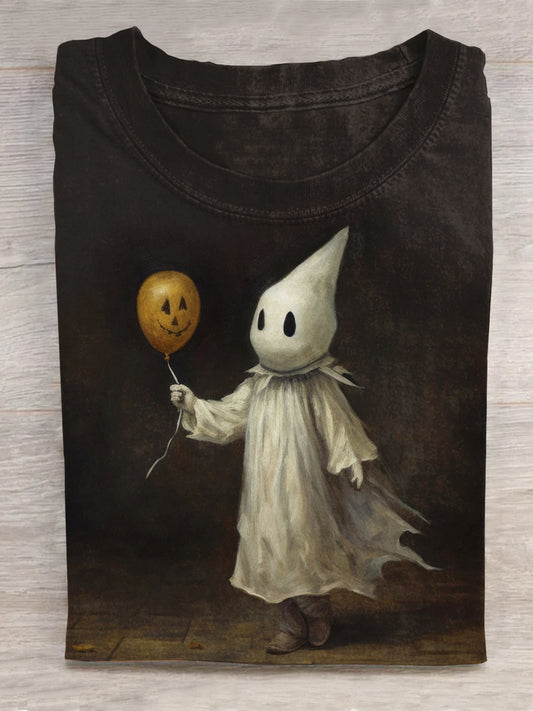Halloween Art Print Casual Short Sleeve Top