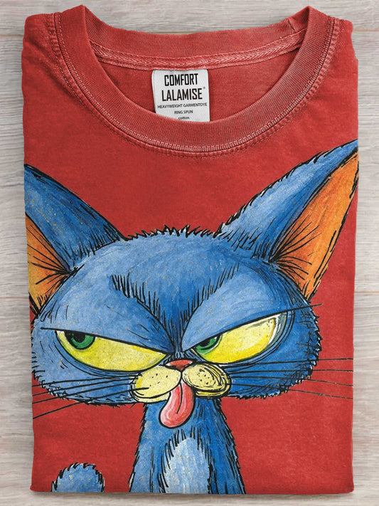 Funny Cute Naughty Art Print Cotton Casaul Short Sleeve T-shirt