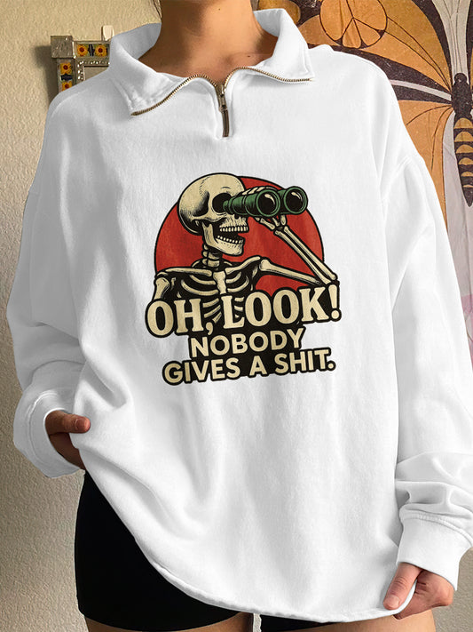 Looking into the Distance Art Print Zip-Up Sweatshirt