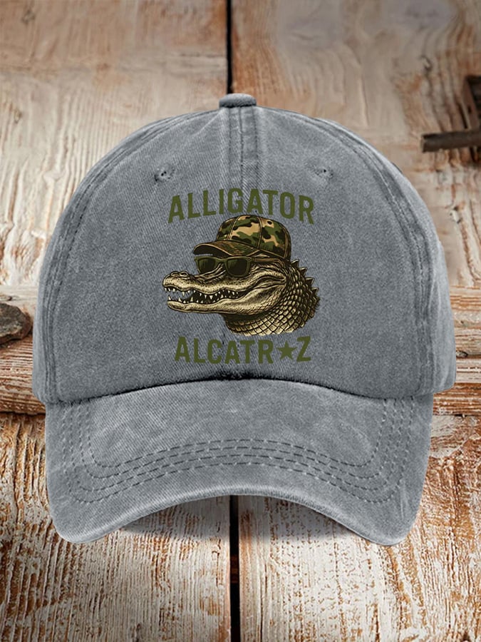 Alligator Alcatraz Funny Florida Everglades Dark Humor  Pride Baseball Cap