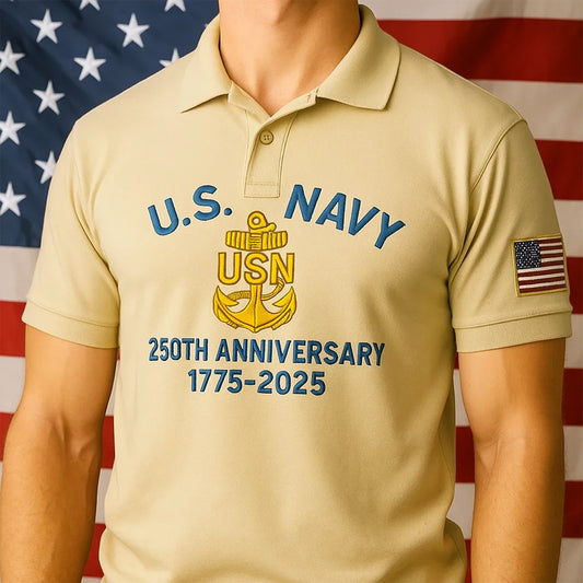 U.S. Navy 250th Anniversary Polo Shirt