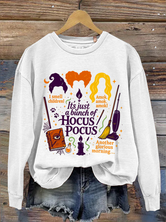 Halloween Art Print Casual Long Sleeve Sweatshirt
