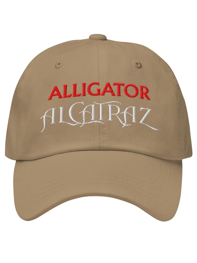 Unisex  washed Alligator Alcatraz print hat