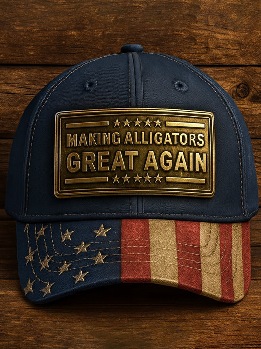 Alligator Alcatraz Fun Florida Everglades Art Casual Print Hat