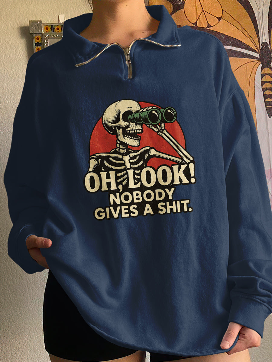 Looking into the Distance Art Print Zip-Up Sweatshirt
