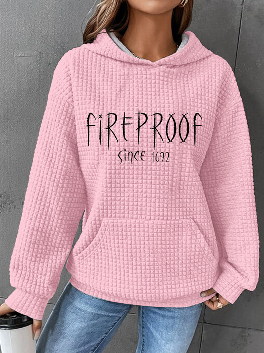 FIREPROOF Art Waffle Print Casual Sweatshirt