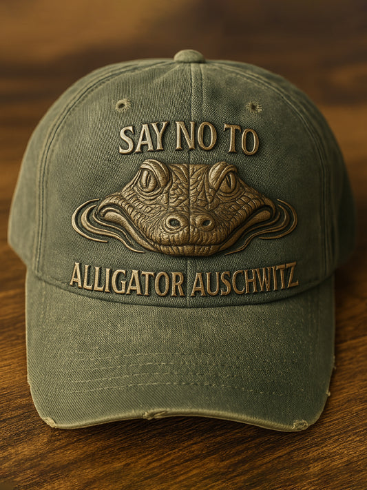 Alligator Alcatraz Fun Florida Everglades Art Casual Print Hat
