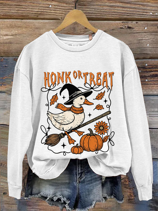 Halloween Art Print Casual Long Sleeve Sweatshirt