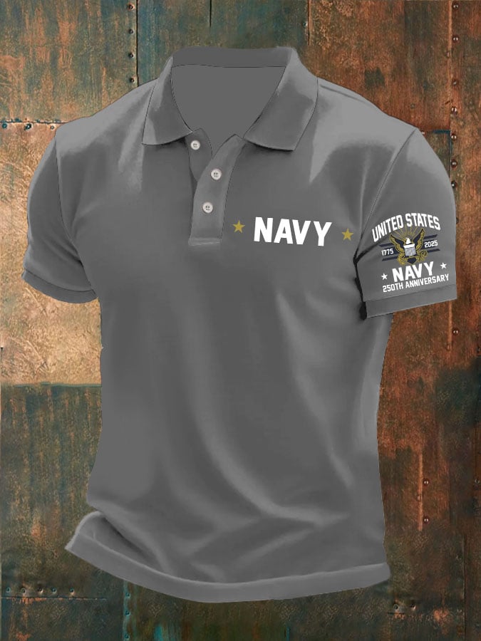 Men's U.S. Navy Navy 250th Anniversary Printed Polo Shirt