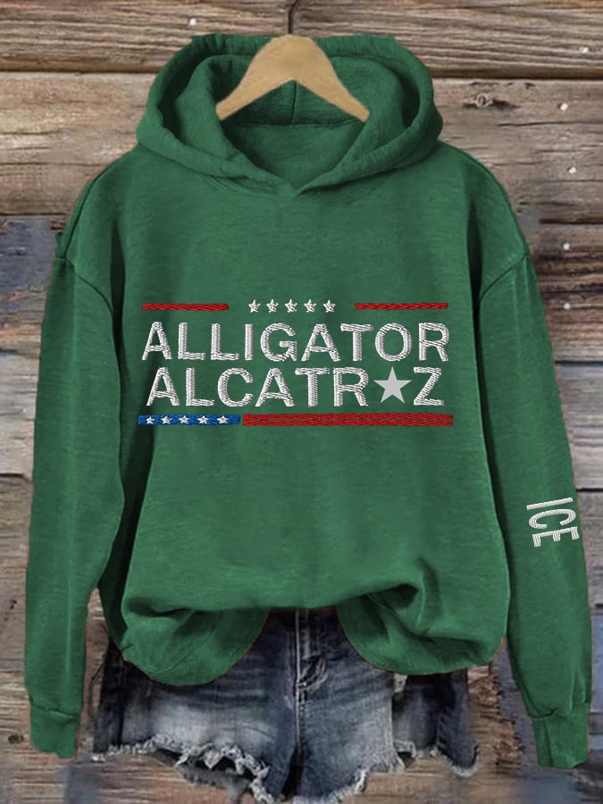 Women's Crocodile Alcatraz Casual Print Sweatshirt