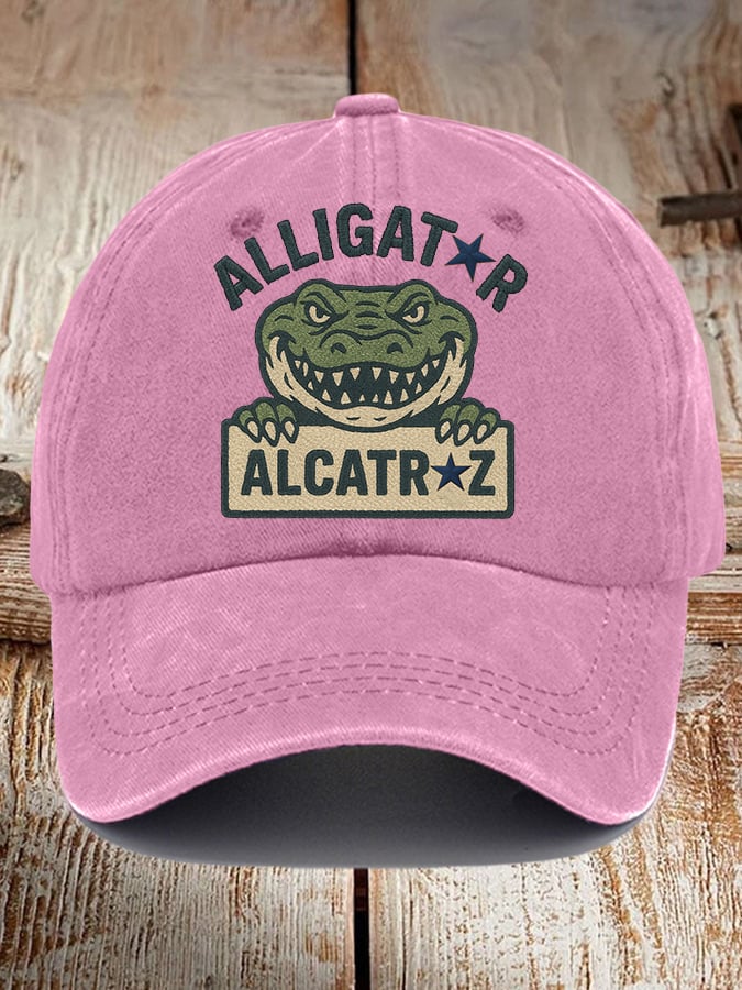 Alligator Alcatraz Funny Florida Everglades Dark Humor  Pride Baseball Cap