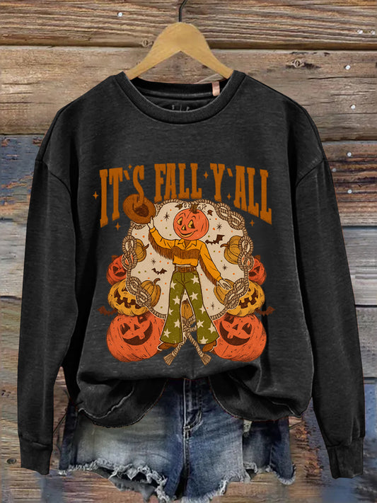 Halloween Art Print Casual Long Sleeve Sweatshirt